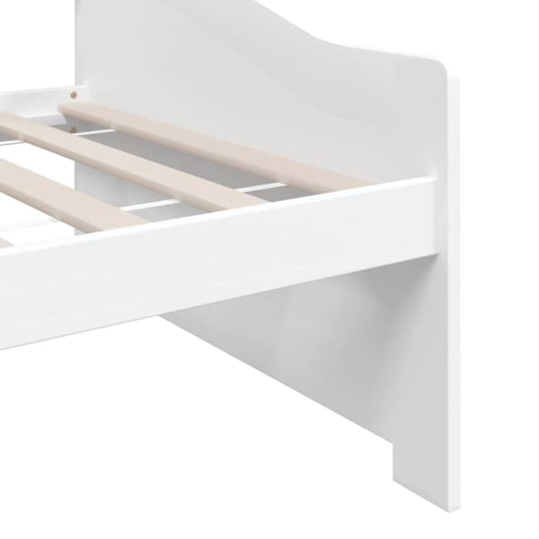 The Living Store Dagbädd 3-sits vit massiv furu 90x200 cm -  Sängar & sängramar