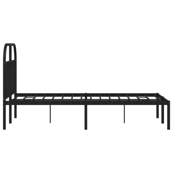 The Living Store Metallinen sängynrunko päädyllä musta 120x200 cm -  Sängyt & sängynrungot