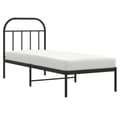 Miniatyrbillede 5 af 11: The Living Store sengeramme med sengegavl 75x190 cm metal sort -  Senge & sengeramme
