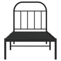 Miniatyrbillede 7 af 11: The Living Store sengeramme med sengegavl 75x190 cm metal sort -  Senge & sengeramme
