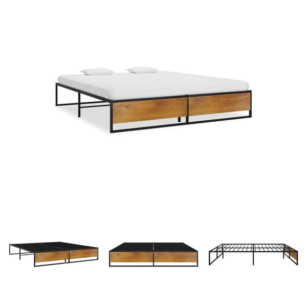 The Living Store sengestel 160x200 cm metal sort -  Senge & sengeramme