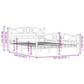 Miniatyrbillede 10 af 10: The Living Store sengestel 140 x 200 cm metal hvid -  Senge & sengeramme