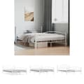 Miniatyrbillede 1 af 10: The Living Store sengestel 140 x 200 cm metal hvid -  Senge & sengeramme