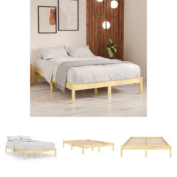 The Living Store sengeramme 120x190 cm massivt træ -  Senge & sengeramme