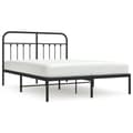 Miniatyrbillede 3 af 11: The Living Store sengeramme med sengegavl 140x190 cm metal sort -  Senge & sengeramme
