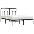 Miniatyrbillede 4 af 11: The Living Store sengeramme med sengegavl 140x190 cm metal sort -  Senge & sengeramme