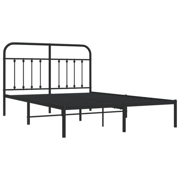 The Living Store sengeramme med sengegavl 140x190 cm metal sort - Senge & sengeramme