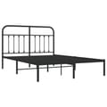 Miniatyrbillede 6 af 11: The Living Store sengeramme med sengegavl 140x190 cm metal sort -  Senge & sengeramme