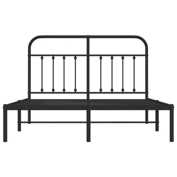 The Living Store sengeramme med sengegavl 140x190 cm metal sort - Senge & sengeramme