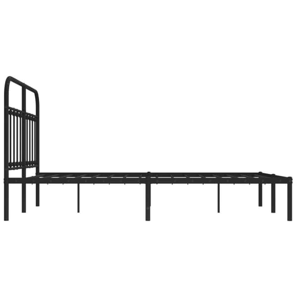 The Living Store sengeramme med sengegavl 140x190 cm metal sort - Senge & sengeramme