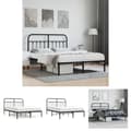 Miniatyrbillede 1 af 11: The Living Store sengeramme med sengegavl 140x190 cm metal sort -  Senge & sengeramme