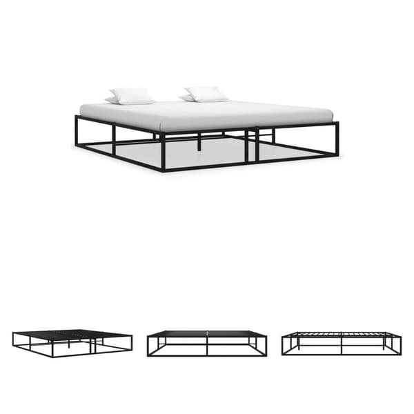 The Living Store sengestel 140x200 cm metal sort -  Senge & sengeramme