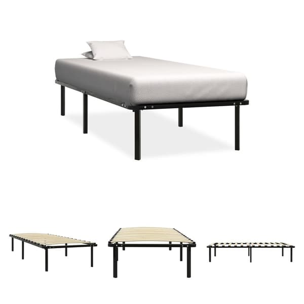 The Living Store sengestel 90x200 cm metal sort - Senge & sengeramme