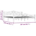 Miniatyrbillede 11 af 11: The Living Store sengestel 200 x 200 cm metal sort -  Senge & sengeramme