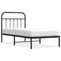 Miniatyrbillede 3 af 10: The Living Store sengeramme med sengegavl 90x200 cm metal sort -  Senge & sengeramme