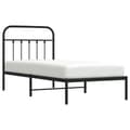 Miniatyrbillede 4 af 10: The Living Store sengeramme med sengegavl 90x200 cm metal sort -  Senge & sengeramme