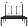 Miniatyrbillede 7 af 10: The Living Store sengeramme med sengegavl 90x200 cm metal sort -  Senge & sengeramme
