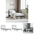 Miniatyrbillede 1 af 10: The Living Store sengeramme med sengegavl 90x200 cm metal sort -  Senge & sengeramme