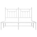 Miniatyrbillede 7 af 11: The Living Store sengeramme med sengegavl 140x190 cm metal hvid -  Senge & sengeramme