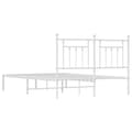 Miniatyrbillede 9 af 11: The Living Store sengeramme med sengegavl 140x190 cm metal hvid -  Senge & sengeramme