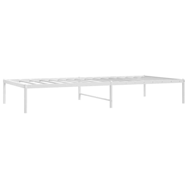 The Living Store Metallinen sängynrunko valkoinen 90x200 cm - Sängyt & sängynrungot