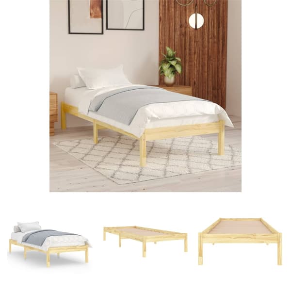 The Living Store Sängram massivt trä 90x190 cm -  Sängar & sängramar