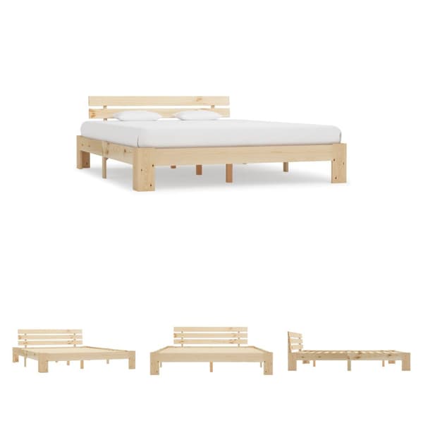 The Living Store sengestel massivt fyrretræ 160 x 200 cm -  Senge & sengeramme