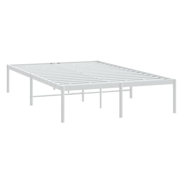 The Living Store sengeramme 120x190 cm metal hvid -  Senge & sengeramme
