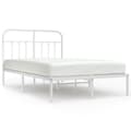 Miniatyrbillede 3 af 11: The Living Store sengeramme med sengegavl 120x190 cm metal hvid -  Senge & sengeramme