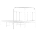 Miniatyrbillede 9 af 11: The Living Store sengeramme med sengegavl 120x190 cm metal hvid -  Senge & sengeramme