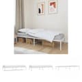 Miniatyrbillede 1 af 8: The Living Store sengeramme 80x200 cm metal hvid -  Senge & sengeramme