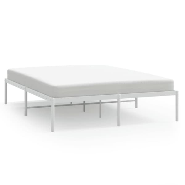 The Living Store sengeramme 140x200 cm metal hvid -  Senge & sengeramme