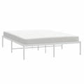 Miniatyrbillede 4 af 9: The Living Store sengeramme 140x200 cm metal hvid -  Senge & sengeramme