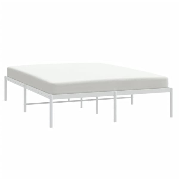 The Living Store sengeramme 140x200 cm metal hvid -  Senge & sengeramme