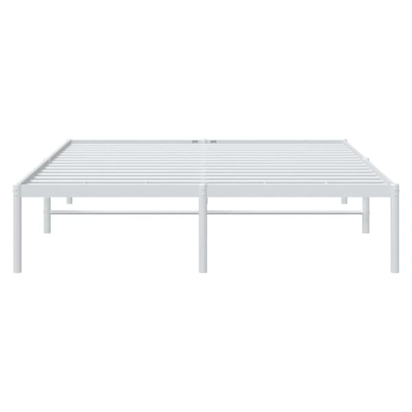 The Living Store sengeramme 140x200 cm metal hvid - Senge & sengeramme