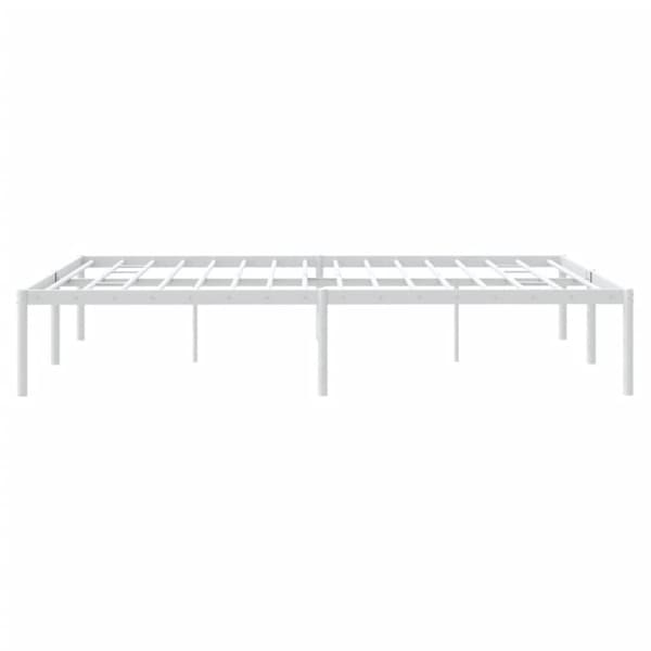 The Living Store sengeramme 140x200 cm metal hvid -  Senge & sengeramme