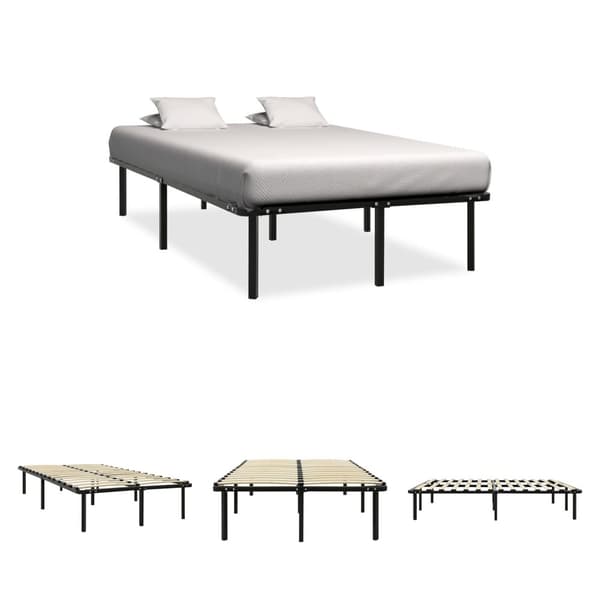 The Living Store sengestel 140x200 cm metal sort -  Senge & sengeramme