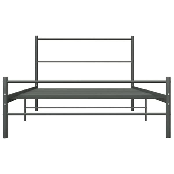 The Living Store Sängynrunko harmaa metalli 90x200 cm - Sängyt & sängynrungot