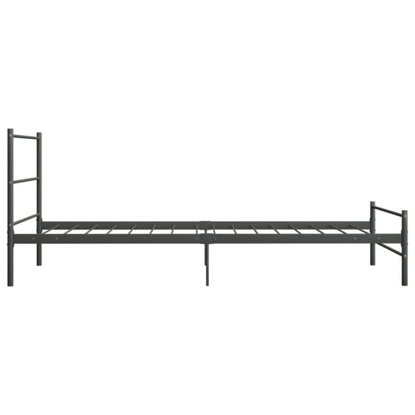 The Living Store Sängynrunko harmaa metalli 90x200 cm - Sängyt & sängynrungot