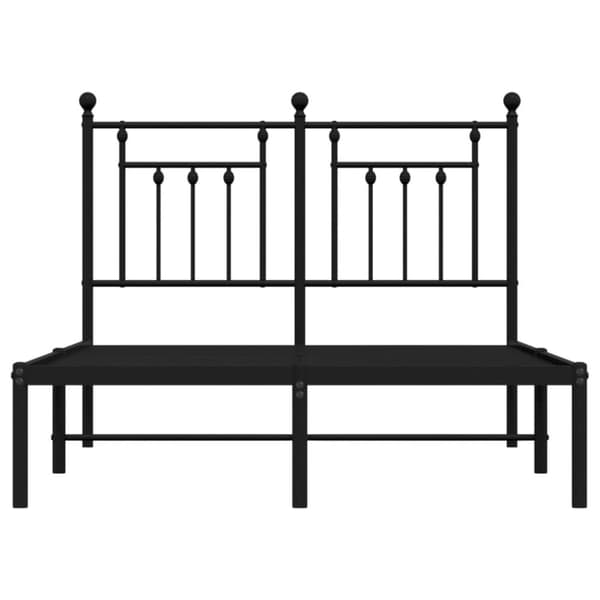 The Living Store sengeramme med sengegavl 120x190 cm metal sort -  Senge & sengeramme