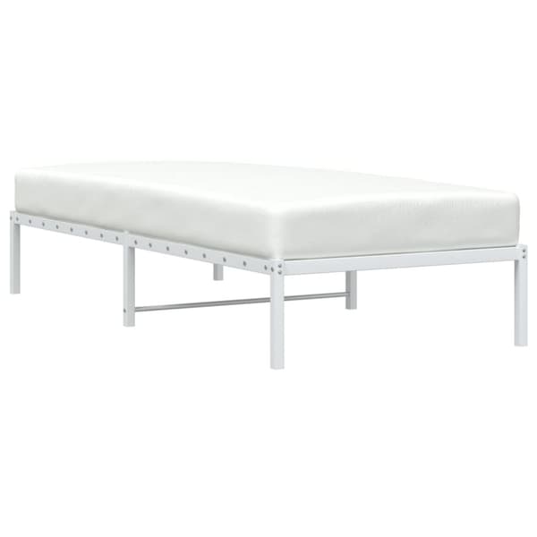 The Living Store sengeramme 90x190 cm metal hvid - Senge & sengeramme