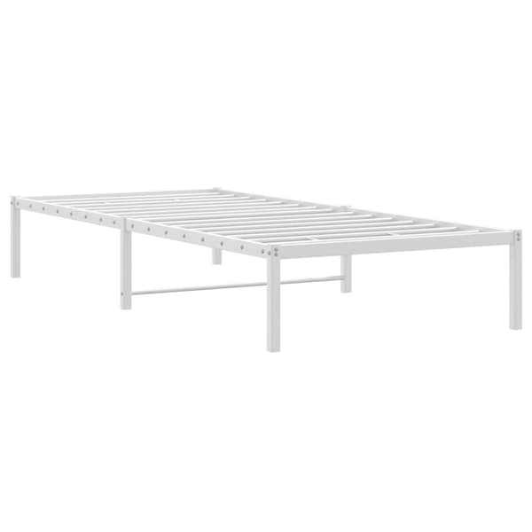 The Living Store sengeramme 90x190 cm metal hvid - Senge & sengeramme