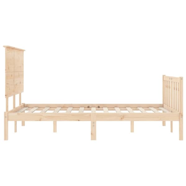 The Living Store sengeramme med sengegavl dobbelt massivt træ - Senge & sengeramme