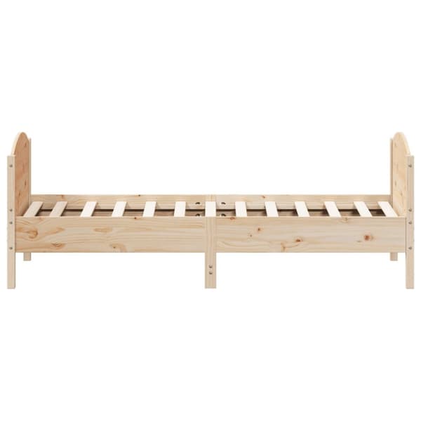 The Living Store Sängynrunko päädyllä 75x190 cm täysi mänty - Sängyt & sängynrungot