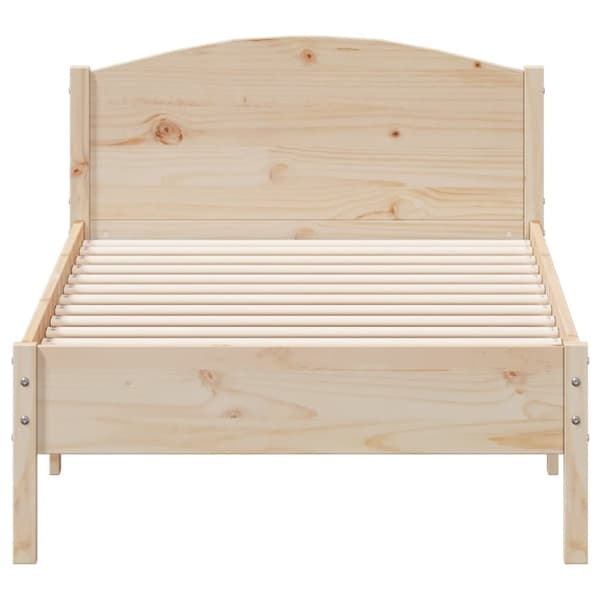 The Living Store Sängynrunko päädyllä 75x190 cm täysi mänty -  Sängyt & sängynrungot