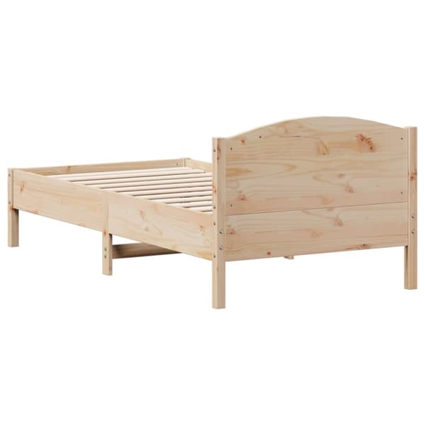The Living Store Sängynrunko päädyllä 75x190 cm täysi mänty - Sängyt & sängynrungot