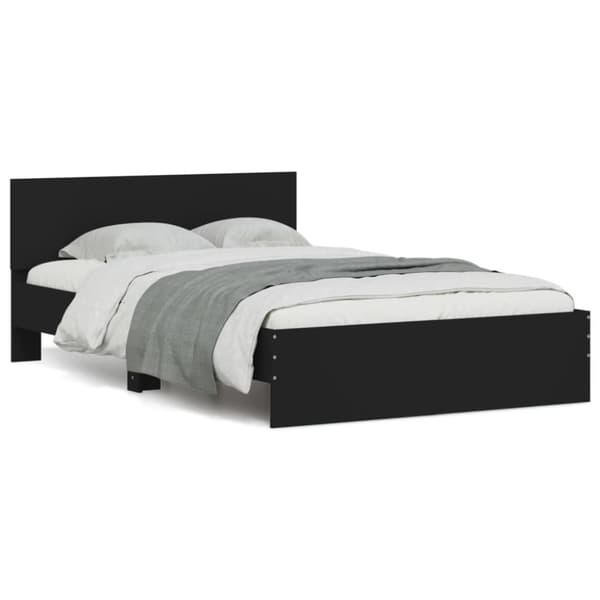 The Living Store sengeramme med sengegavl 120x200 cm sort - Senge & sengeramme