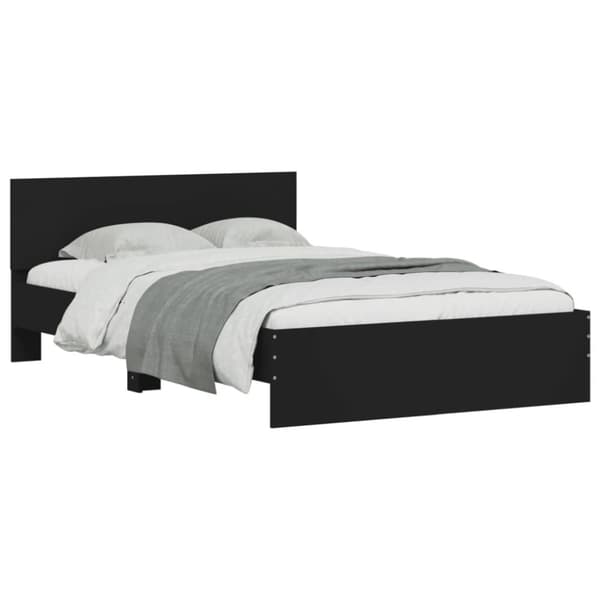 The Living Store sengeramme med sengegavl 120x200 cm sort - Senge & sengeramme