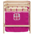 Miniatyrbild 6 av 11: The Living Store Loftsäng med rutschkana rosa 80x200 cm massiv furu -  Sängar & sängramar