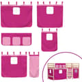 Miniatyrbild 8 av 11: The Living Store Loftsäng med rutschkana rosa 80x200 cm massiv furu -  Sängar & sängramar